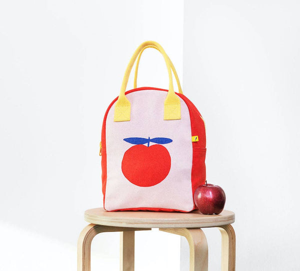 Zipper Lunch Bag- Red Apple