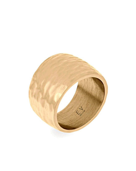 Nico Hammered Gold Ring