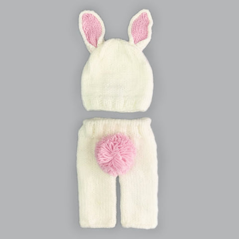 The Blueberry Hill Pink Bunny Newborn Knit Set
