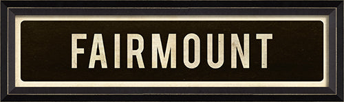 Hometown Framed City Street Sign