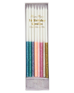 Meri Meri Multicolor Glitter Dipped Candles