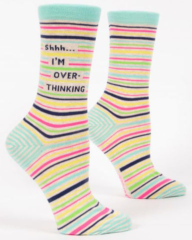 Shh I'm Overthinking Women's Crew Socks