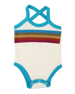 L'ovedbaby Organic Terry Cloth Bodysuit- Teal