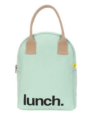Mint Green Zipper Lunch Bag