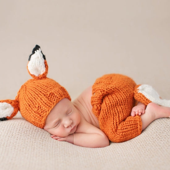 The Blueberry Hill Fox Newborn Knit Set