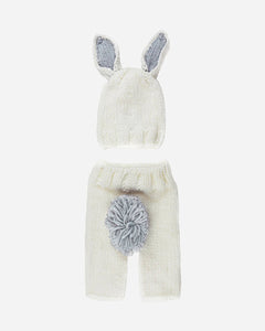 The Blueberry Hill Grey Bunny Newborn Knit Set