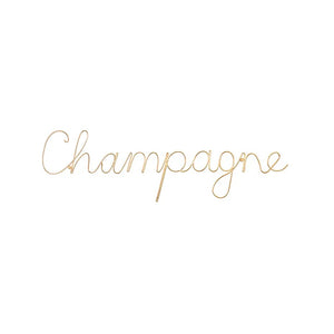 Champagne Gold Wire Word