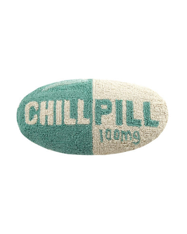 Chill Pill Hook Pillow - Blue