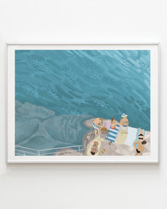 Summer in Paraggi Beach Art Print