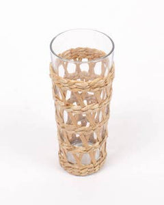 Natural Rattan Tumbler Glass