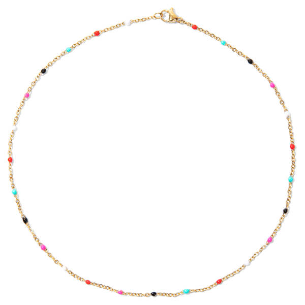 Gwen Colorful Dainty Resin Beaded Necklace