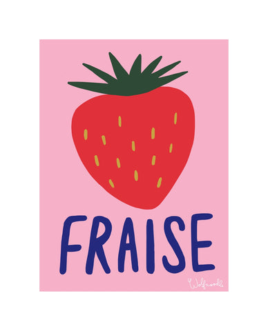 Wolfnoodle Framed Print - Fraise (Strawberry)