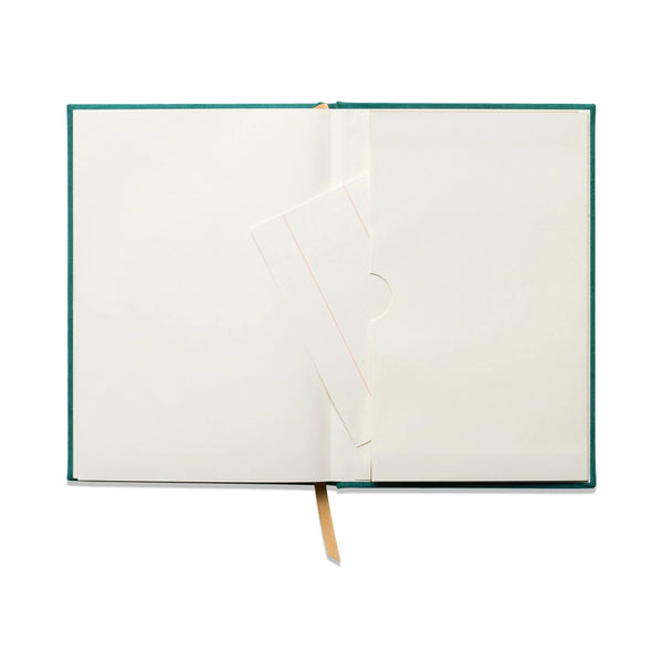 Linear Boxes Green Suede Journal