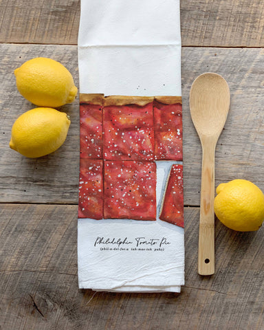 Philadelphia Tomato Pie Flour Sack Towel