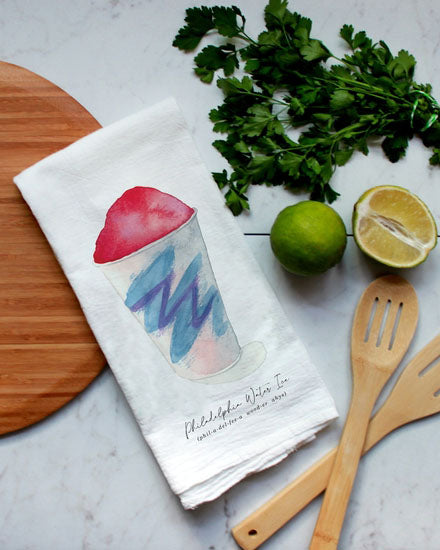 Philadelphia Water Ice Flour Sack Towel
