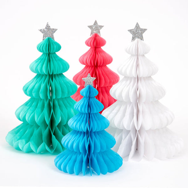 Meri Meri Rainbow Forest Honeycomb Trees Decoration