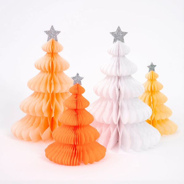 Meri Meri Rainbow Forest Honeycomb Trees Decoration