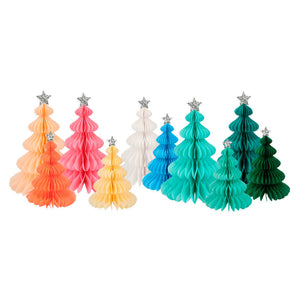 Meri Meri Rainbow Forest Honeycomb Trees Decoration