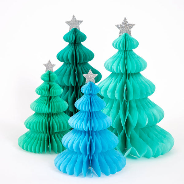 Meri Meri Rainbow Forest Honeycomb Trees Decoration