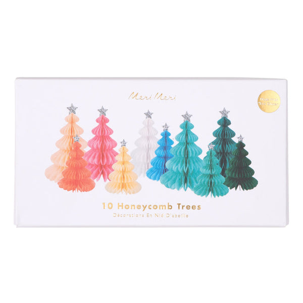 Meri Meri Rainbow Forest Honeycomb Trees Decoration