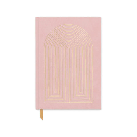 Radiant Rainbow Dusty Pink Suede Journal