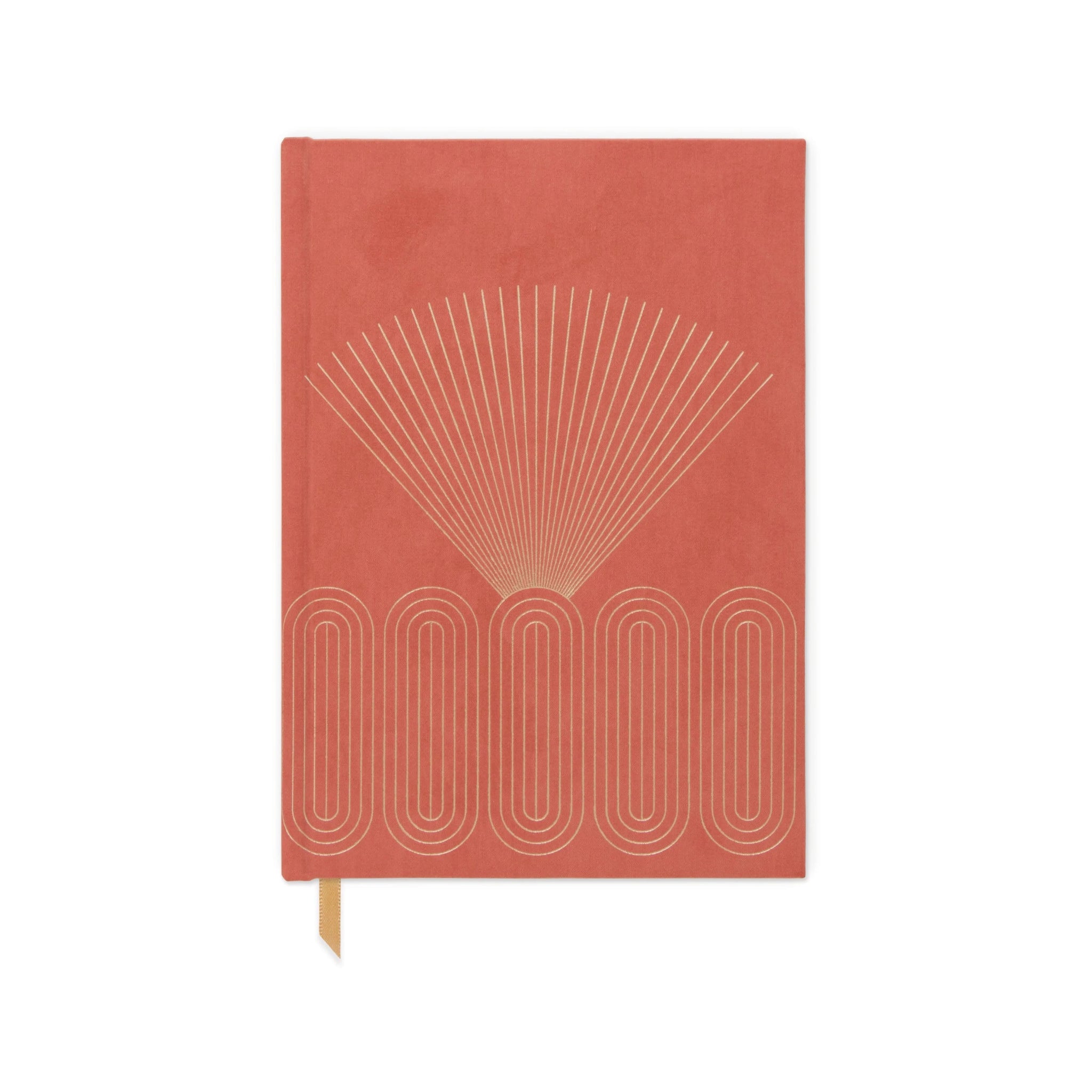 Radiant Rays Terracotta Suede Journal