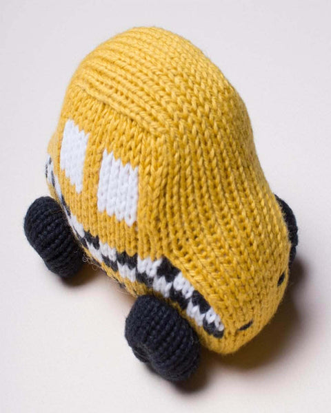 Organic Cotton Taxi Baby Rattle