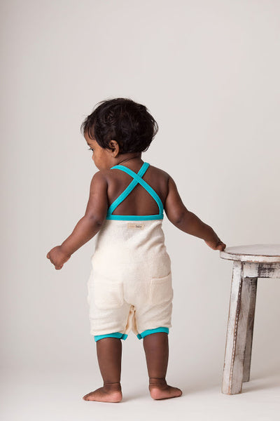 L'ovedbaby Organic Terry Cloth Overall- Teal