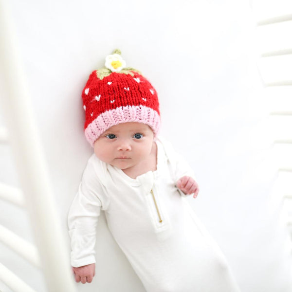 The Blueberry Hill Strawberry Knit Hat