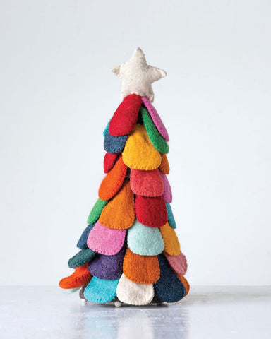 Wool Felt Multi Color Christmas Tree